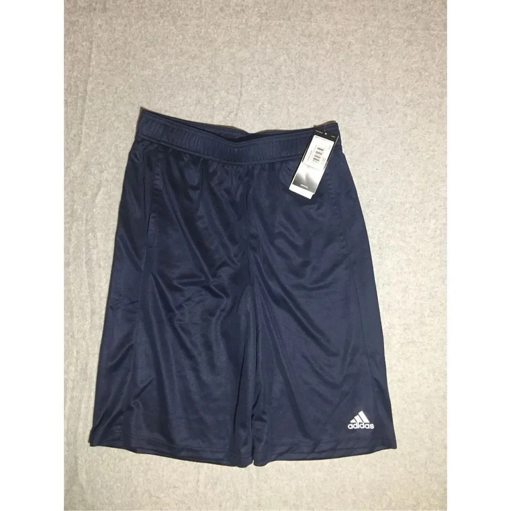 Kids NWT Adidas Shorts Size Youth Large Basketball Athletic Casual Sports Navy